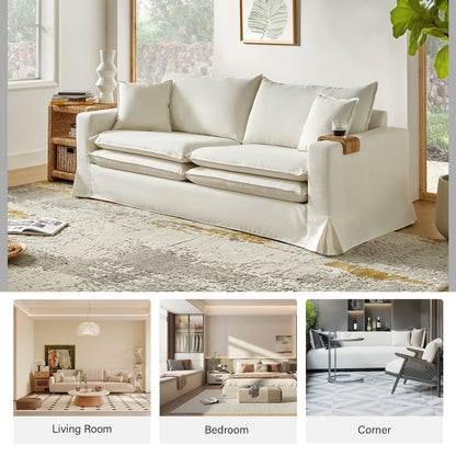 Canapé moderne Elias avec porte-gobelet et coussins réversibles par HULALA HOME