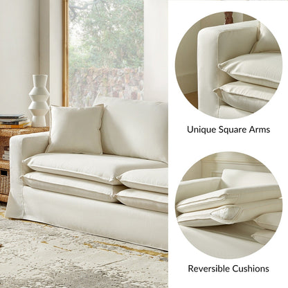 Canapé moderne Elias avec porte-gobelet et coussins réversibles par HULALA HOME