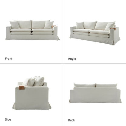 Canapé moderne Elias avec porte-gobelet et coussins réversibles par HULALA HOME