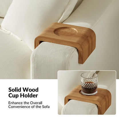 Canapé moderne Elias avec porte-gobelet et coussins réversibles par HULALA HOME