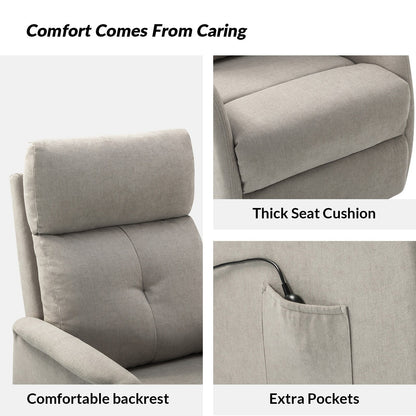 Fauteuil inclinable électrique à télécommande Elisa avec base en métal