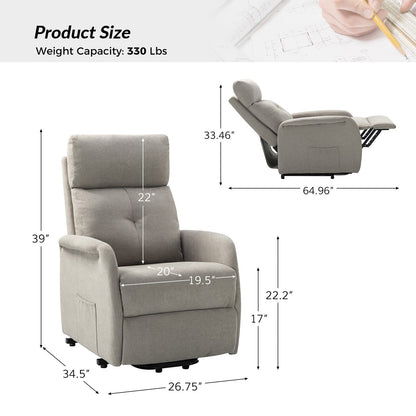 Fauteuil inclinable électrique à télécommande Elisa avec base en métal