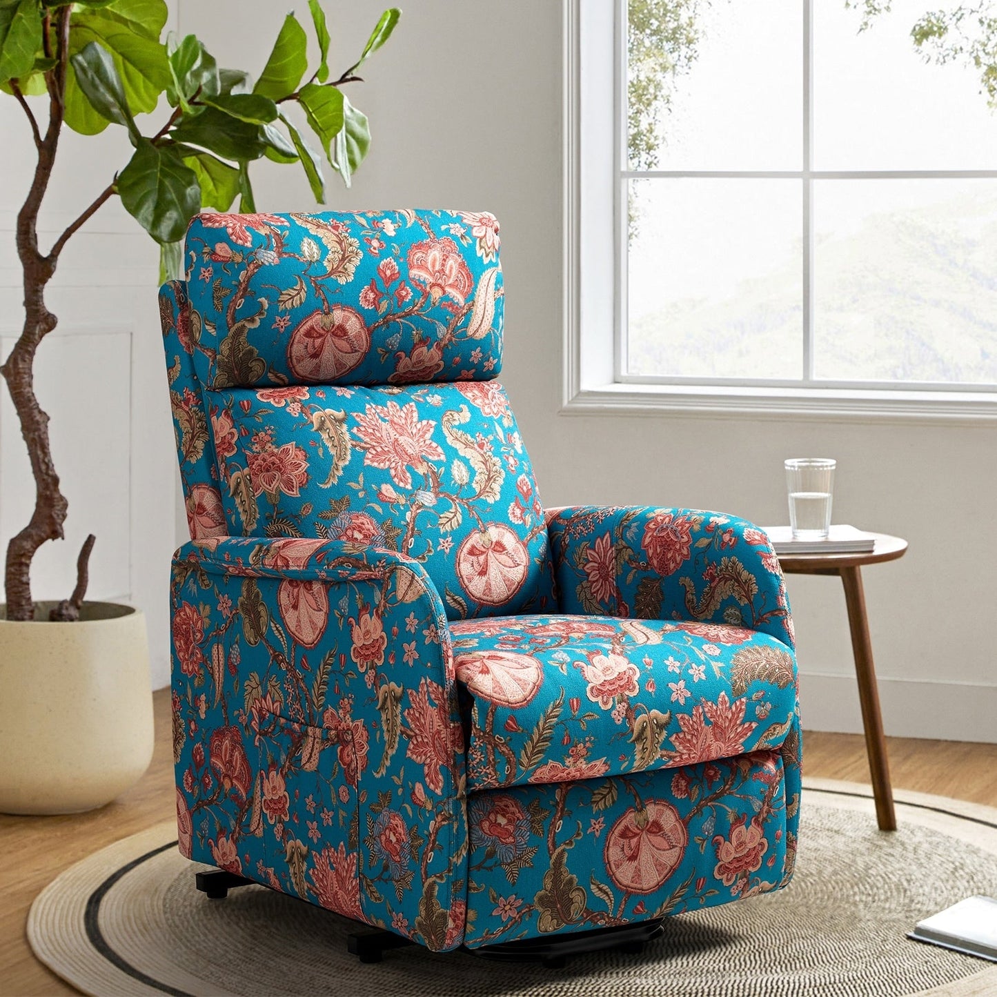 Fauteuil inclinable électrique à télécommande Elisa avec base en métal