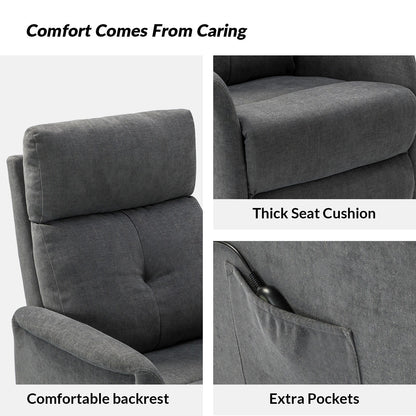 Fauteuil inclinable électrique à télécommande Elisa avec base en métal