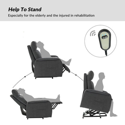 Fauteuil inclinable électrique à télécommande Elisa avec base en métal