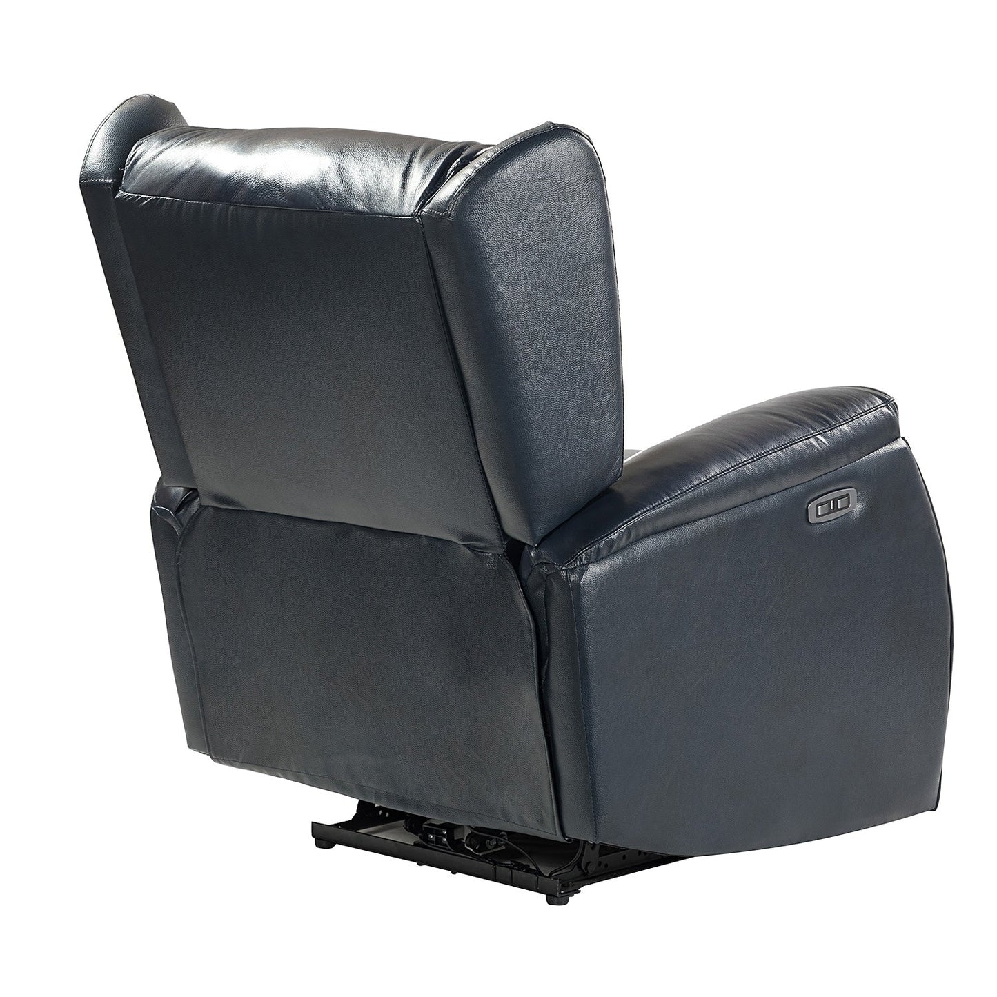 Fauteuil inclinable électrique en cuir véritable Eliseo avec port USB et design à oreilles