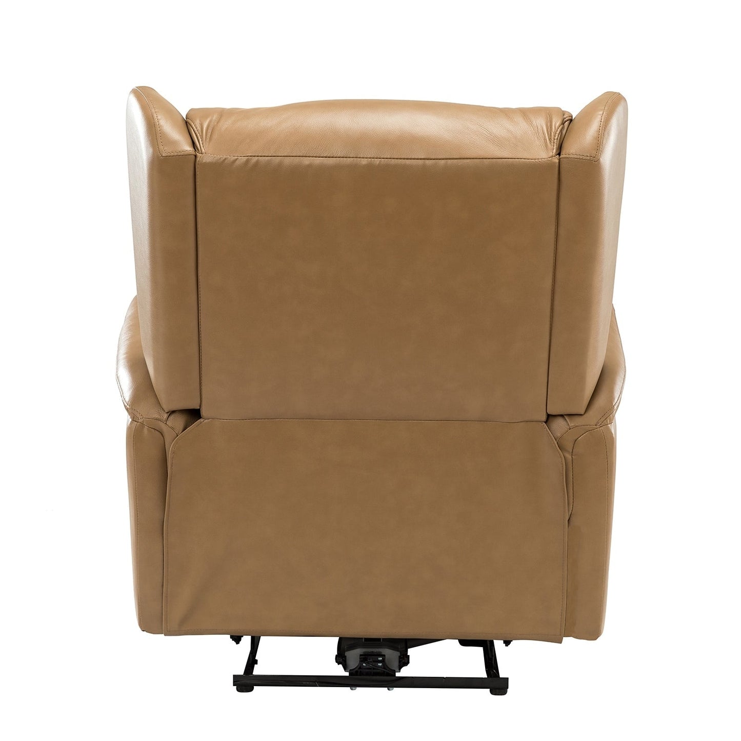 Fauteuil inclinable électrique en cuir véritable Eliseo avec port USB et design à oreilles