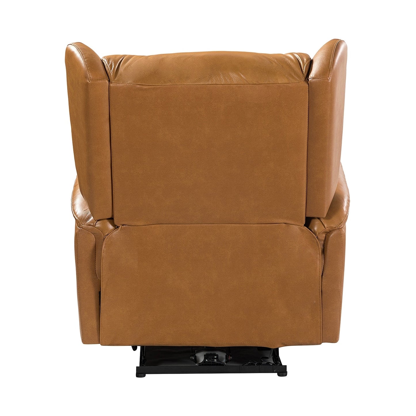 Fauteuil inclinable électrique en cuir véritable Eliseo avec port USB et design à oreilles