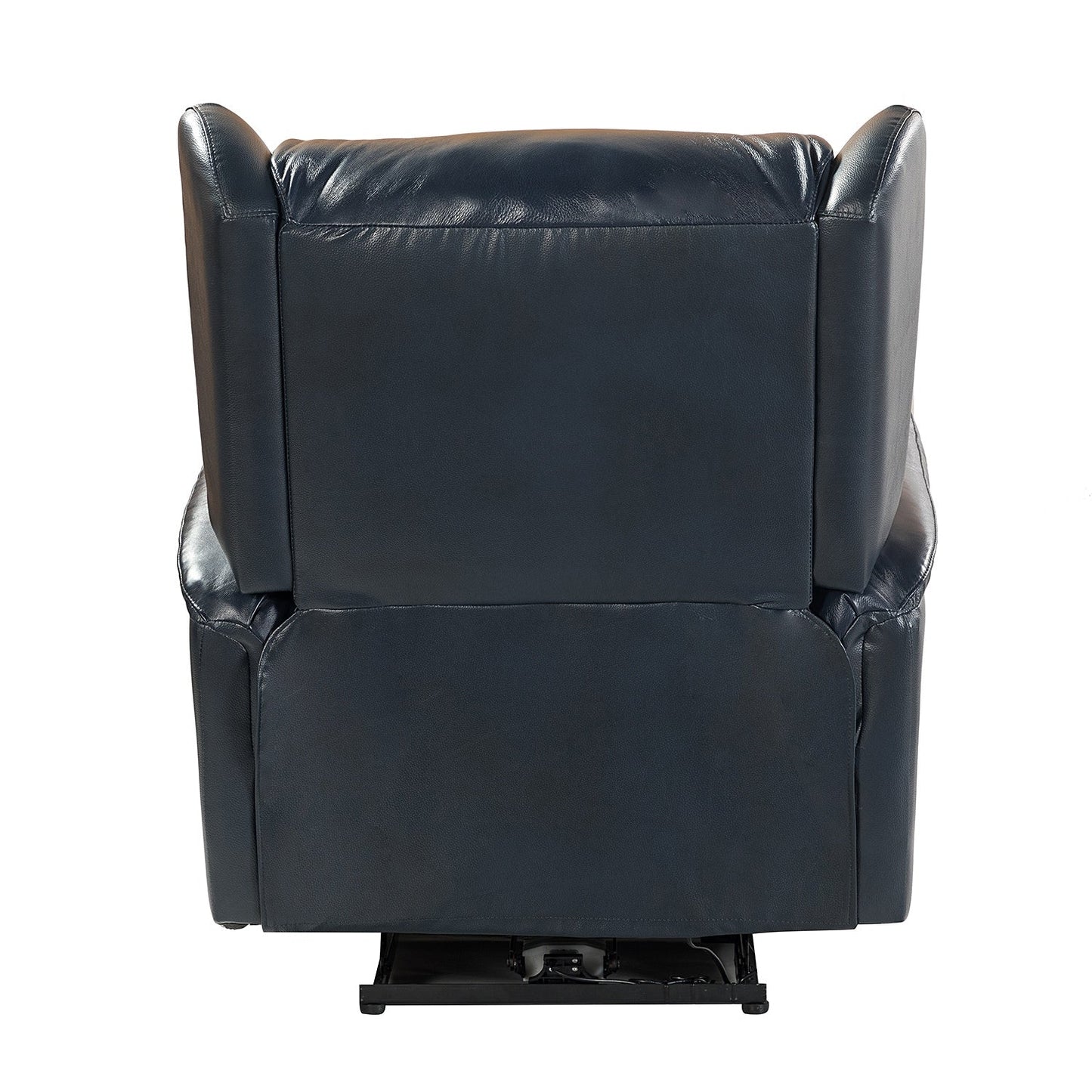Fauteuil inclinable électrique en cuir véritable Eliseo avec port USB et design à oreilles