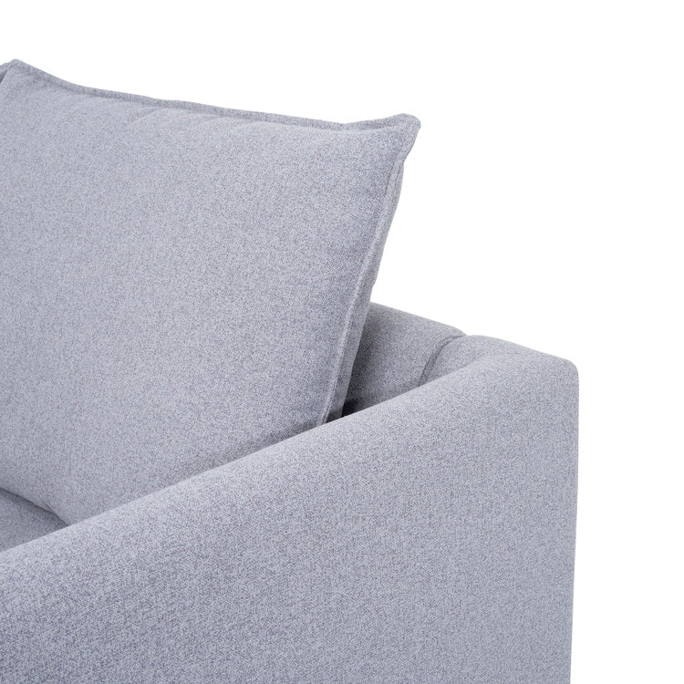 Canapé modulaire 3 pièces avec assise douce et confortable, canapé en lin avec cadre en bois robuste, idéal pour les petits espaces