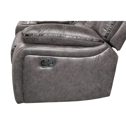 Canapé inclinable à mouvement manuel Elkton de Roundhill Furniture avec console de rangement