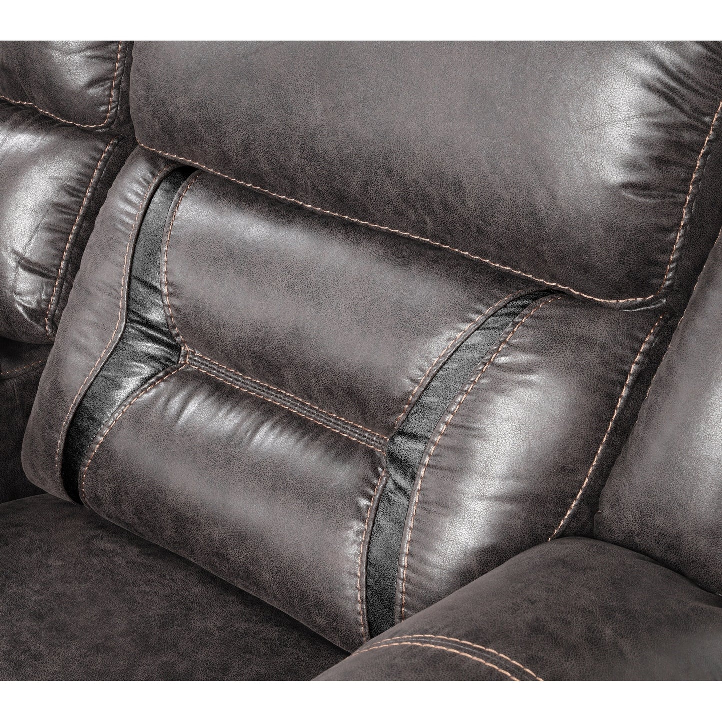 Canapé inclinable à mouvement manuel Elkton de Roundhill Furniture avec console de rangement