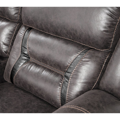 Canapé inclinable à mouvement manuel Elkton de Roundhill Furniture avec console de rangement