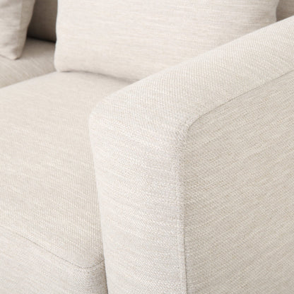 Canapé 3 places contemporain en tissu Elliston avec coussins décoratifs par Christopher Knight Home