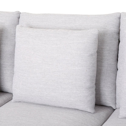 Canapé 3 places contemporain en tissu Elliston avec coussins décoratifs par Christopher Knight Home