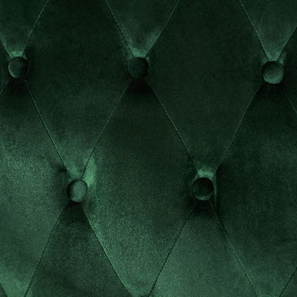 Canapé causeuse haut capitonné en velours Emerald 50,25 avec pieds en bois pour le salon