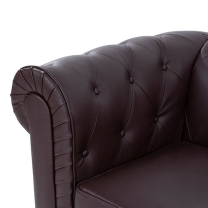 Canapé Chesterfield Élégance, Confort luxueux pour salons cosy, Canapé moderne du milieu du siècle, Élégance, Canapé 3 places