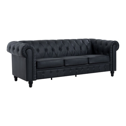 Canapé Chesterfield Élégance, Confort luxueux pour salons cosy, Canapé moderne du milieu du siècle, Élégance, Canapé 3 places