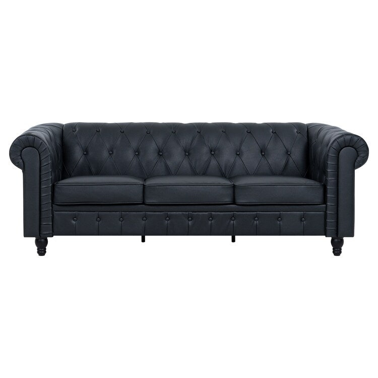Canapé Chesterfield Élégance, Confort luxueux pour salons cosy, Canapé moderne du milieu du siècle, Élégance, Canapé 3 places