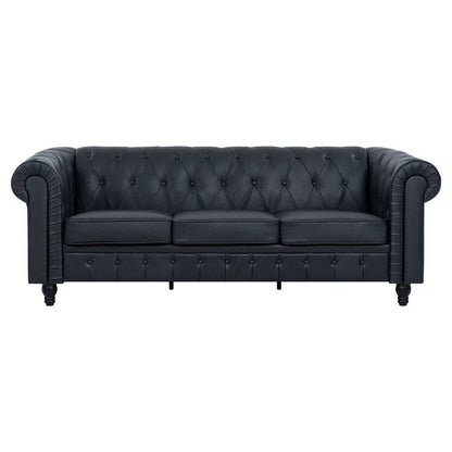 Canapé Chesterfield Élégance, Confort luxueux pour salons cosy, Canapé moderne du milieu du siècle, Élégance, Canapé 3 places
