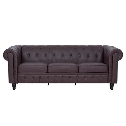 Canapé Chesterfield Élégance, Confort luxueux pour salons cosy, Canapé moderne du milieu du siècle, Élégance, Canapé 3 places