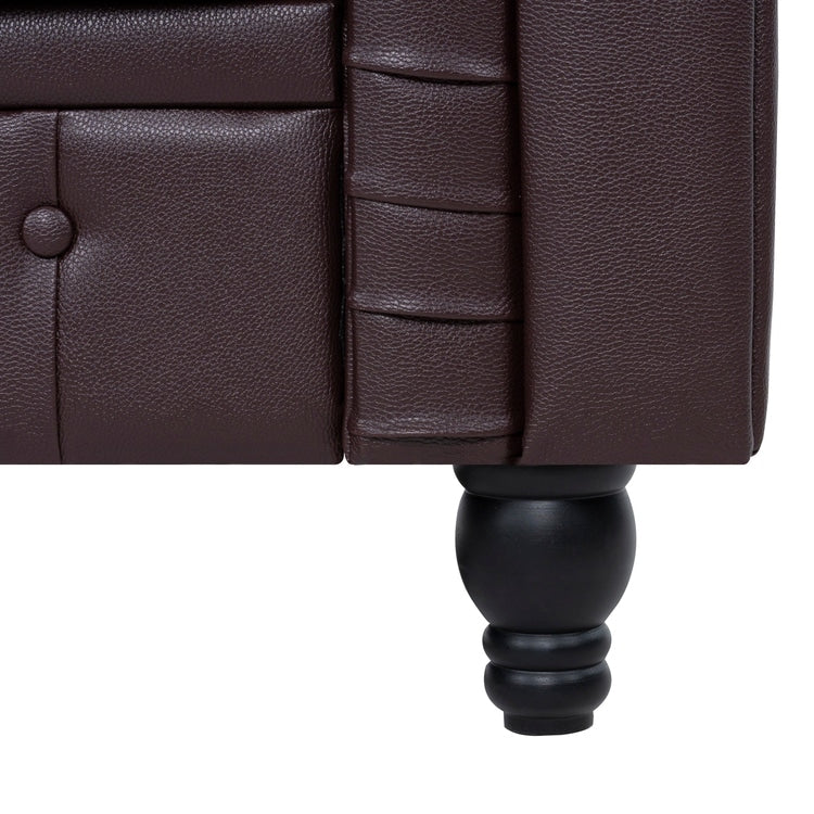 Canapé Chesterfield Élégance, Confort luxueux pour salons cosy, Canapé moderne du milieu du siècle, Élégance, Canapé 3 places