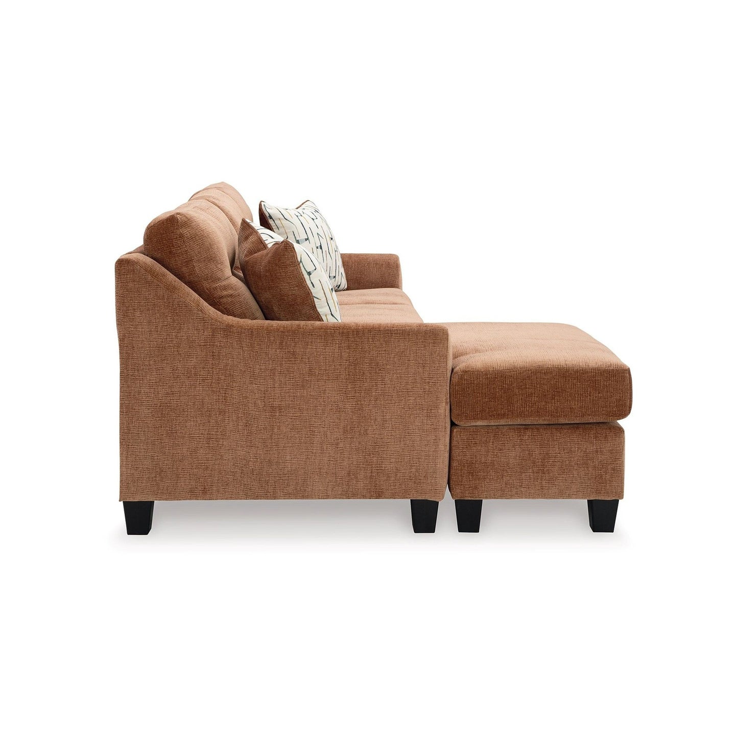 Canapé-lit queen-size Emilia, 3 coussins décoratifs, polyester marron