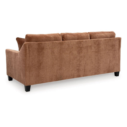 Canapé-lit queen-size Emilia, 3 coussins décoratifs, polyester marron