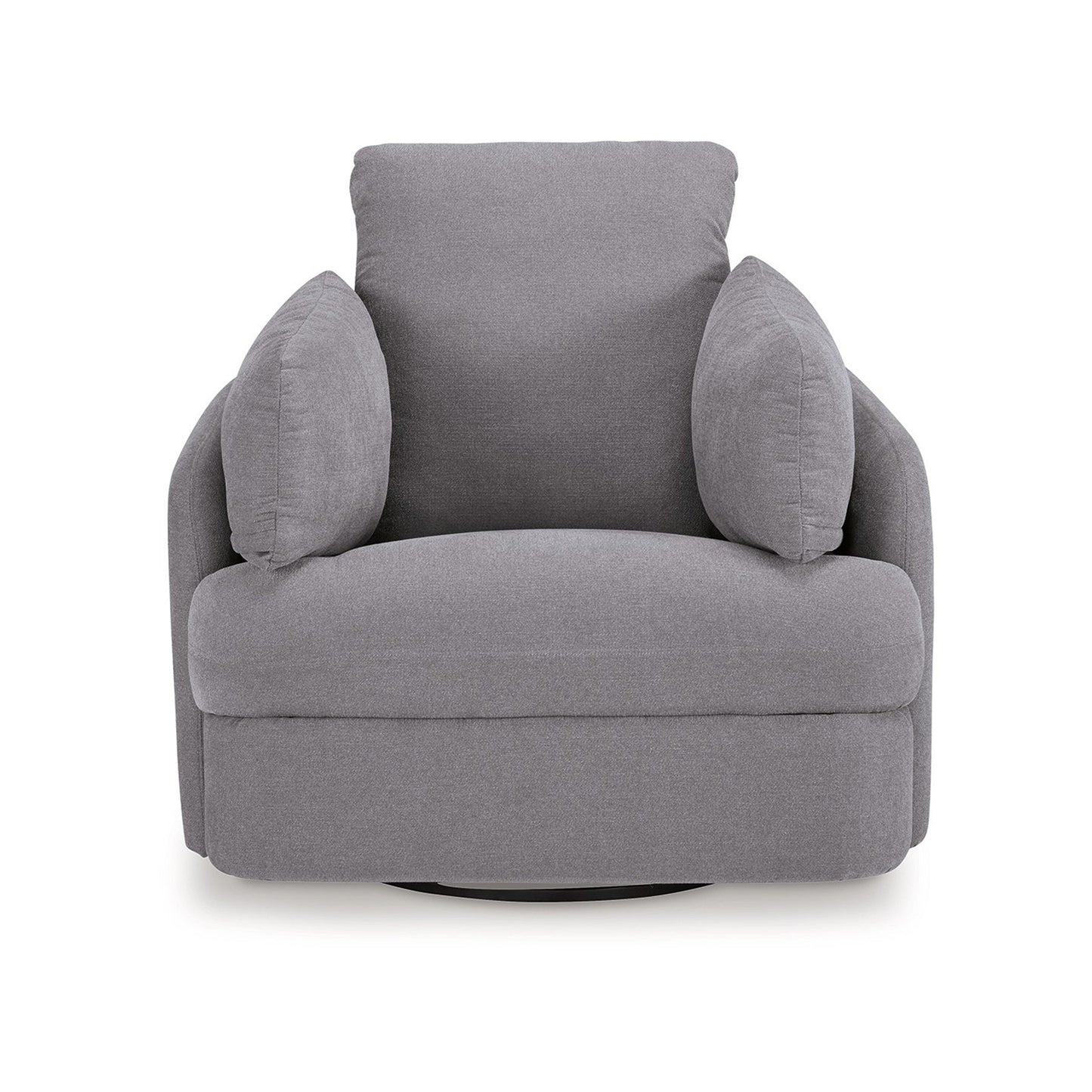Fauteuil inclinable pivotant manuel Emmett, polyester gris, 2 coussins