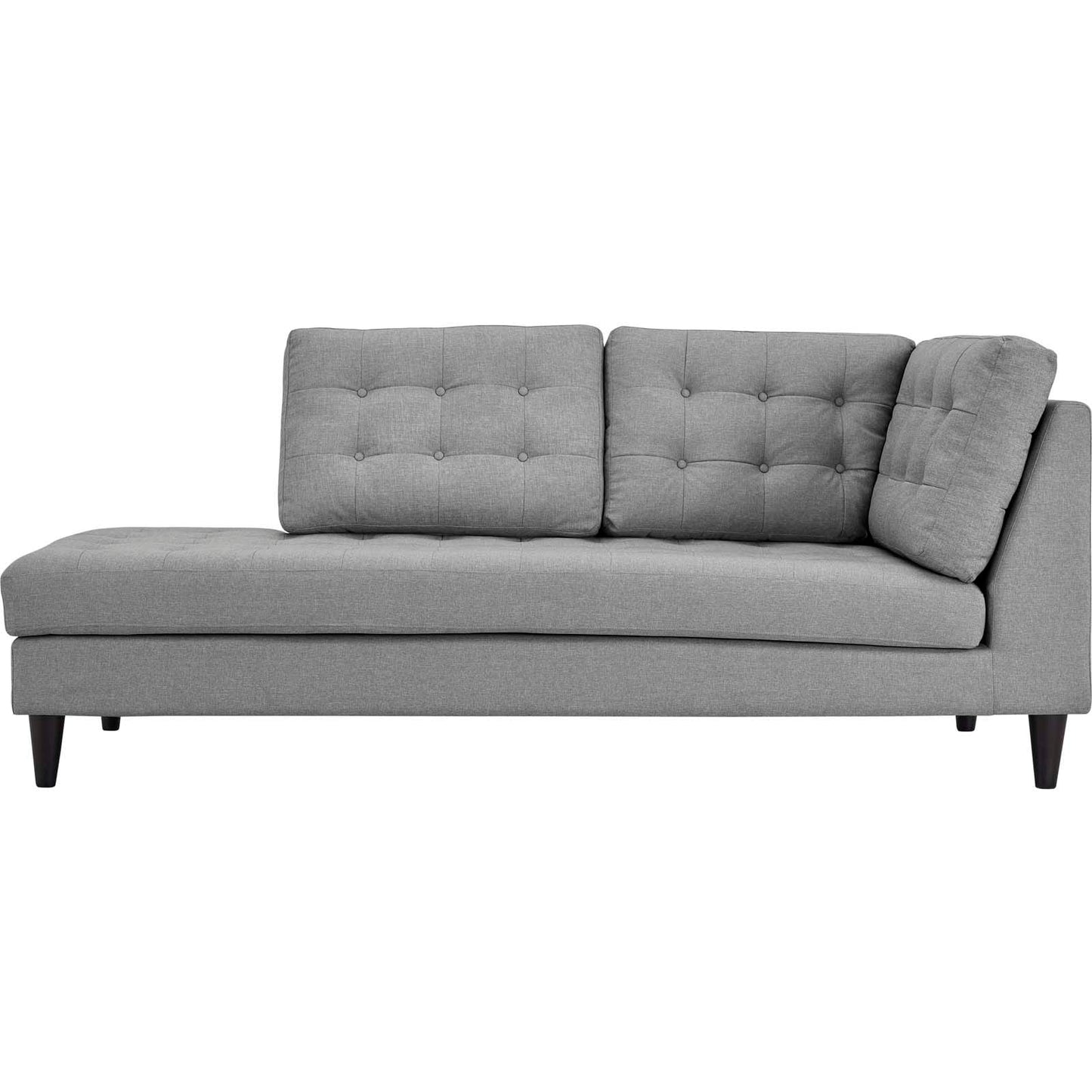 Chaise longue rembourrée en tissu Carson Carrington Humlebaek Empress