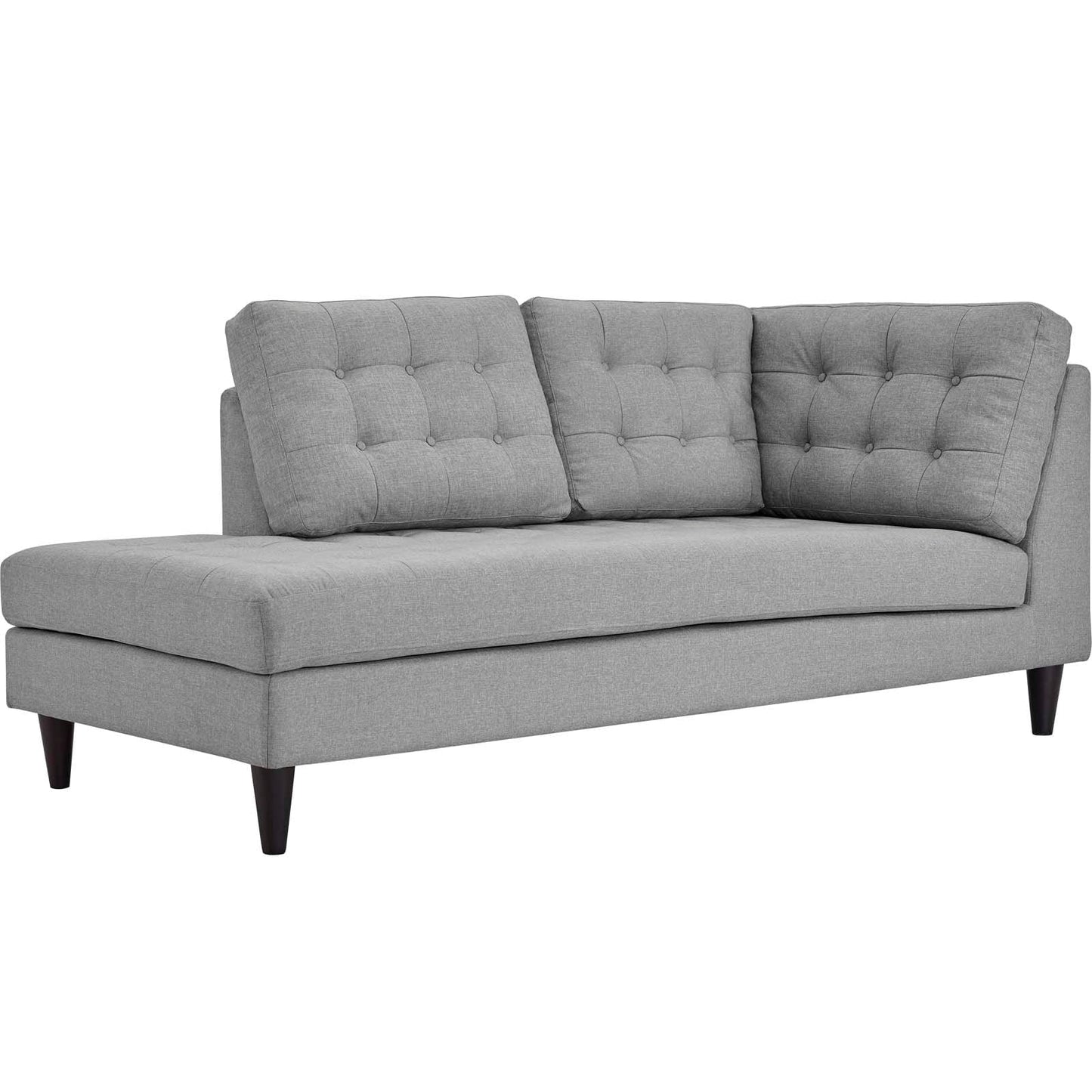 Chaise longue rembourrée en tissu Carson Carrington Humlebaek Empress