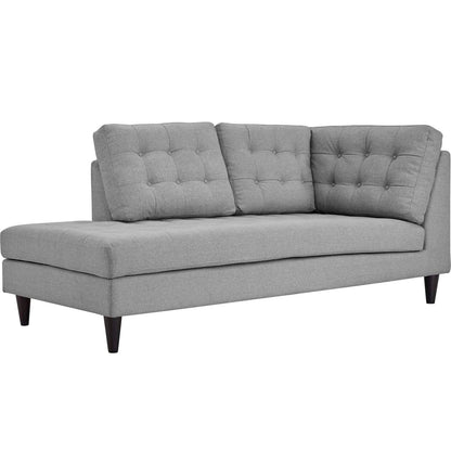 Chaise longue rembourrée en tissu Carson Carrington Humlebaek Empress