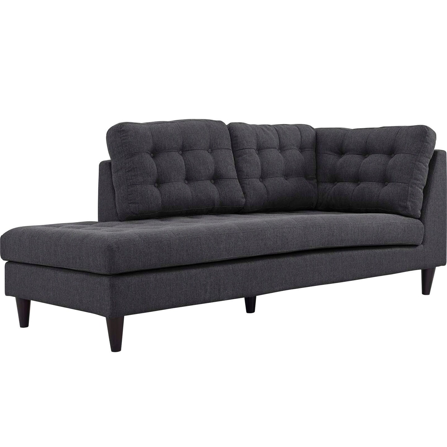 Chaise longue rembourrée en tissu Carson Carrington Humlebaek Empress