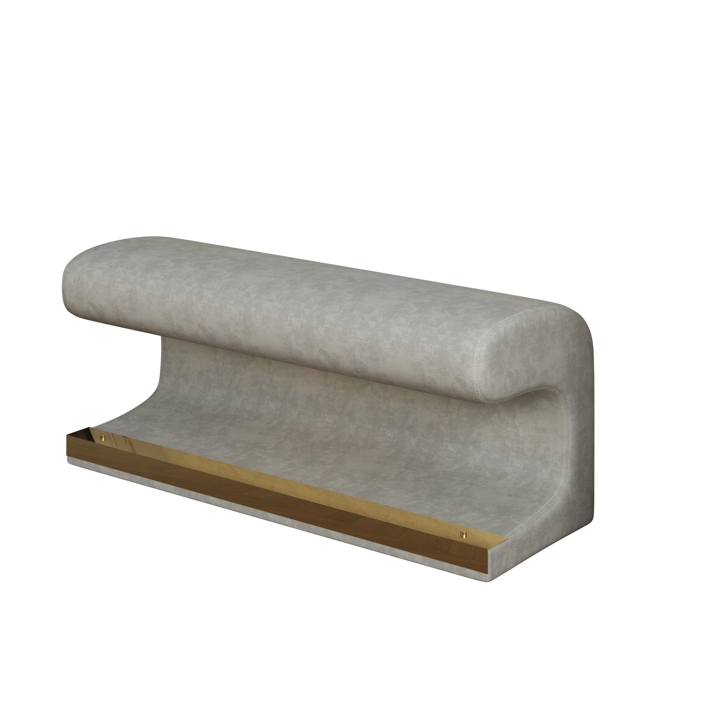 Banc d'entrée ottoman rembourré en cuir avec lumière à capteur LED pour salon, chambre à coucher, bout de lit