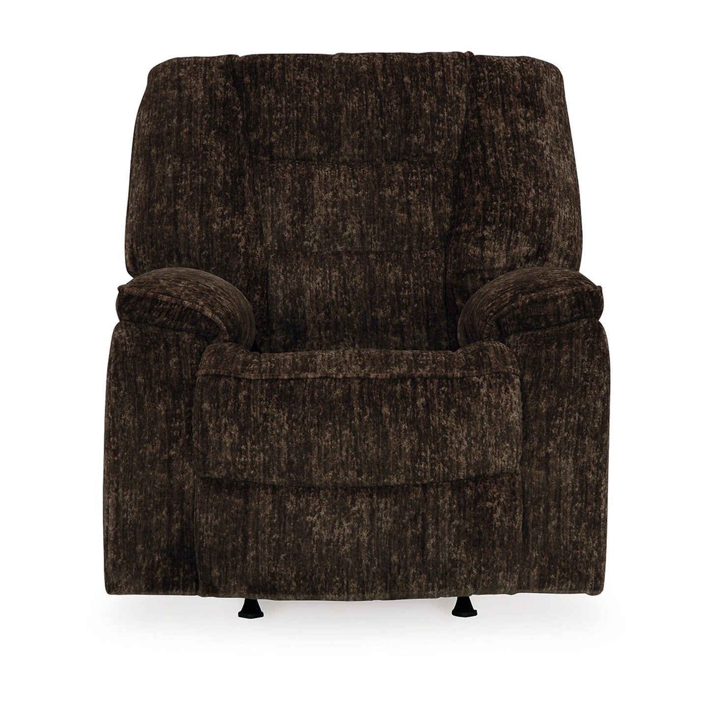 Fauteuil inclinable à bascule manuel Enzo, mousse, polyester marron chocolat