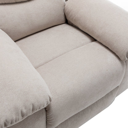 Fauteuil inclinable électrique ergonomique en velours avec massage par vibrations à 8 points, chauffage et poche latérale