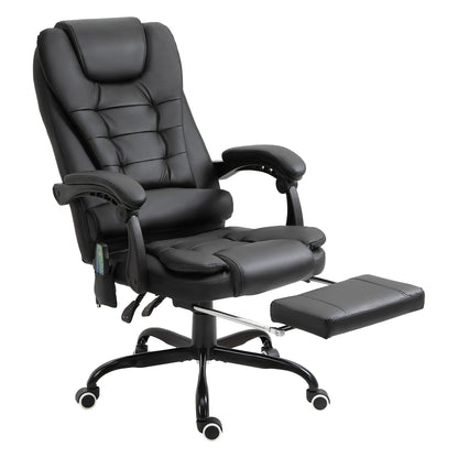 Fauteuil de bureau ergonomique et massant, inclinable et réglable, avec vibrations à 7 points et repose-pieds
