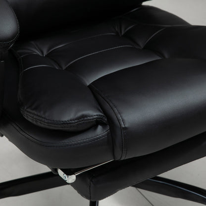 Fauteuil de bureau ergonomique et massant, inclinable et réglable, avec vibrations à 7 points et repose-pieds