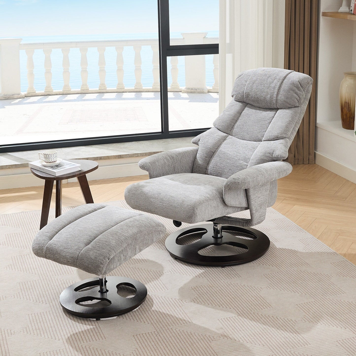 Fauteuil inclinable ergonomique avec pouf