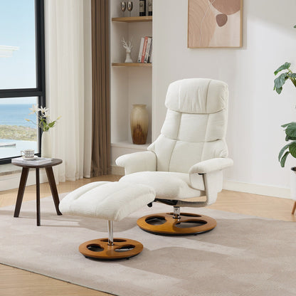 Fauteuil inclinable ergonomique avec pouf