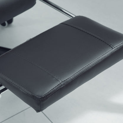 Chaise de bureau ergonomique à vibrations et massage avec dossier inclinable, hauteur réglable et repose-pieds rétractable