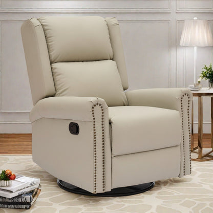 Fauteuil inclinable pivotant ergonomique avec ports USB/Type-C, dossier incurvé et coussin lombaire, rotation à 270°