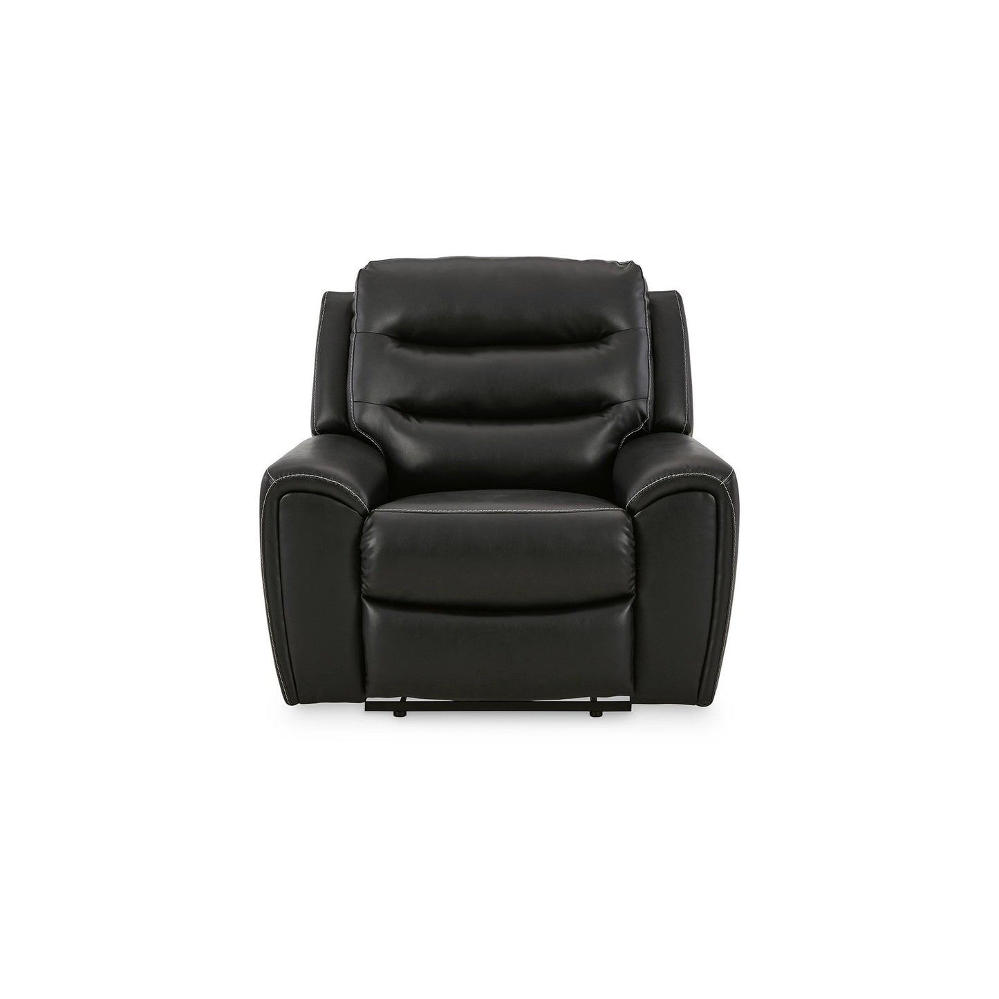 Fauteuil inclinable électrique Erine, appui-tête réglable, similicuir noir