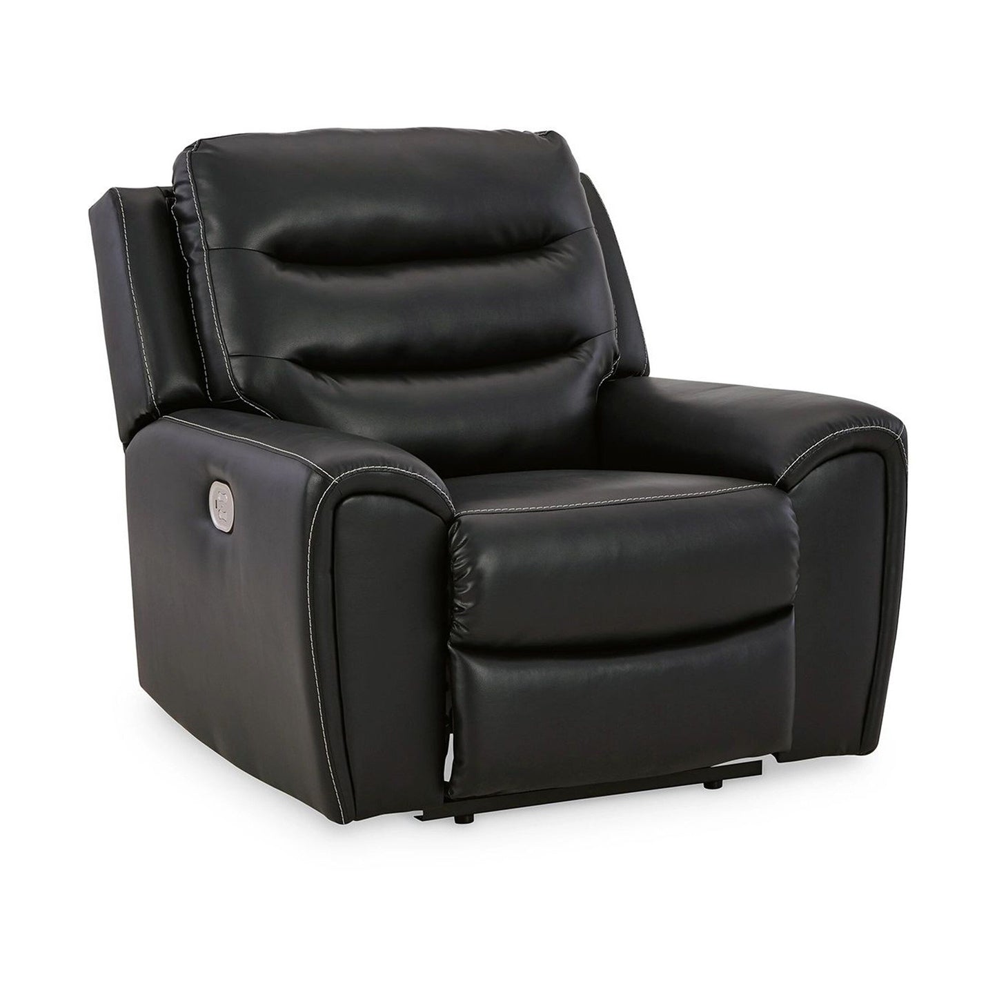 Fauteuil inclinable électrique Erine, appui-tête réglable, similicuir noir