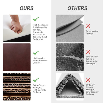 Fauteuil inclinable pivotant manuel Esteban en similicuir moderne avec dossier à oreilles, lot de 2