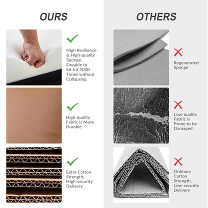 Fauteuil inclinable pivotant manuel en similicuir moderne Esteban avec dossier à oreilles