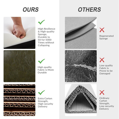 Fauteuil inclinable pivotant manuel en similicuir moderne Esteban avec dossier à oreilles