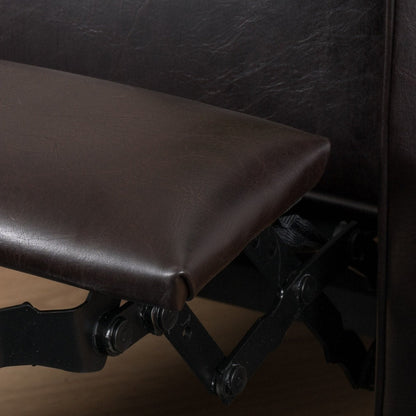 Fauteuil inclinable capitonné en cuir reconstitué Ethan par Christopher Knight Home