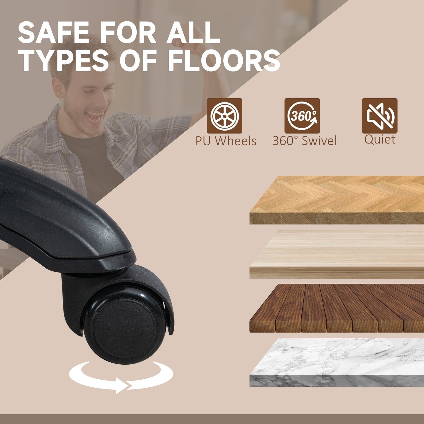 Fauteuil de bureau de massage exécutif à dossier réglable, fauteuil roulant avec chauffage lombaire et télécommande