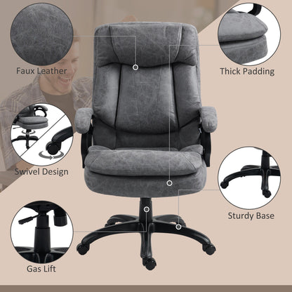 Fauteuil de bureau de massage exécutif à dossier réglable, fauteuil roulant avec chauffage lombaire et télécommande